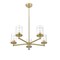 Z-Lite Thayer Chandelier, 5-Light, 26 In.W x 9.25 In.H, Luxe Gold/Clear 742-5LG - alternate 3